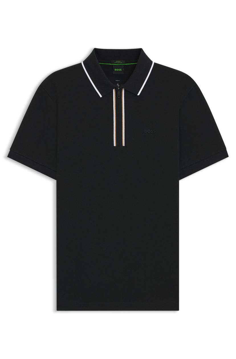 Aktivní polo tričko slim fit z elastické bavlny odvádějící vlhkost