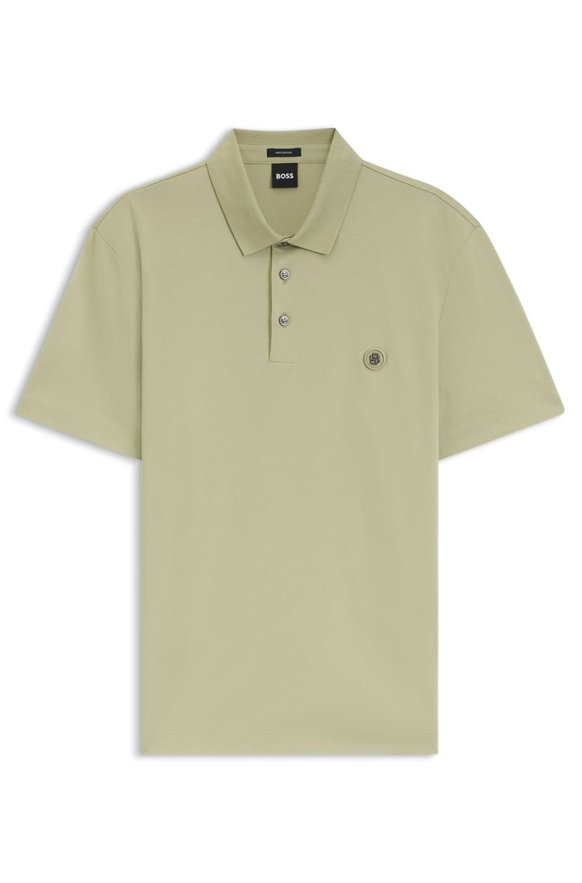 Polotričko z mercerizované bavlny s monogramem Double B - Dark Beige