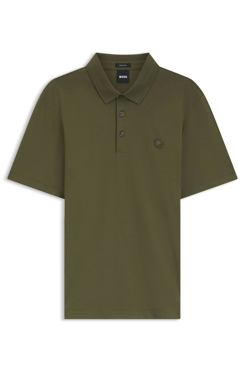 Polotričko z mercerizované bavlny s monogramem Double B - Open Green