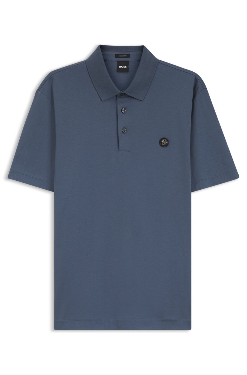 Polo tričko z mercerizované bavlny s monogramem Double B