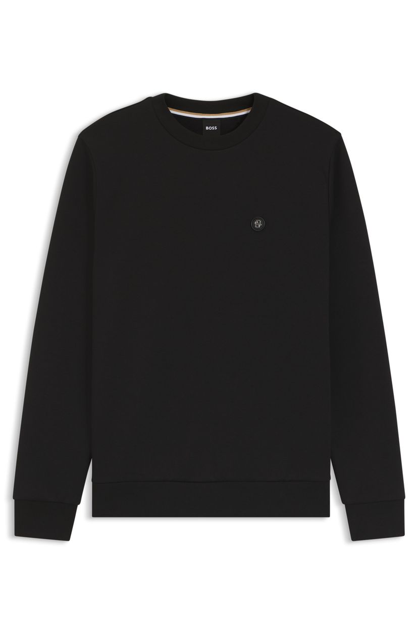 Mikina z bavlněné směsi s monogramem Double B - Black