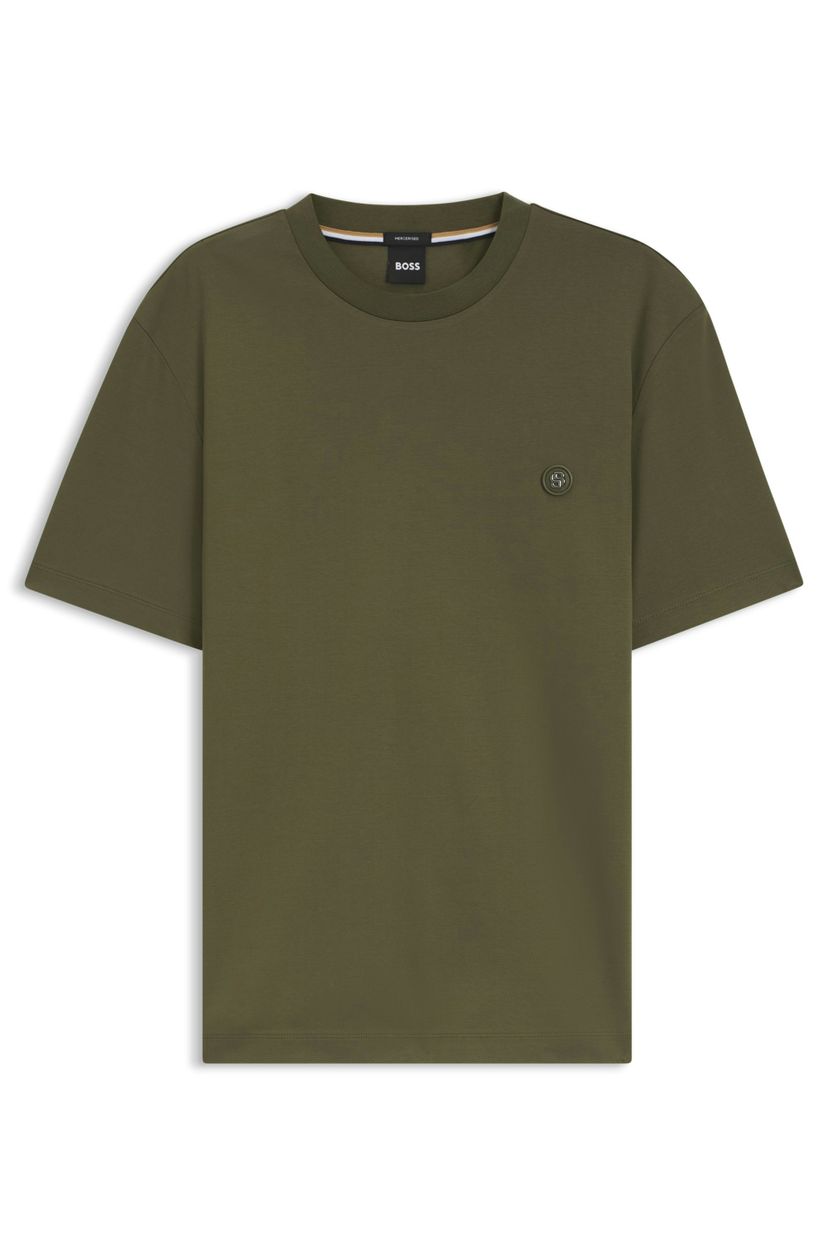 Tričko z mercerizované bavlny s monogramem Double B - Open Green