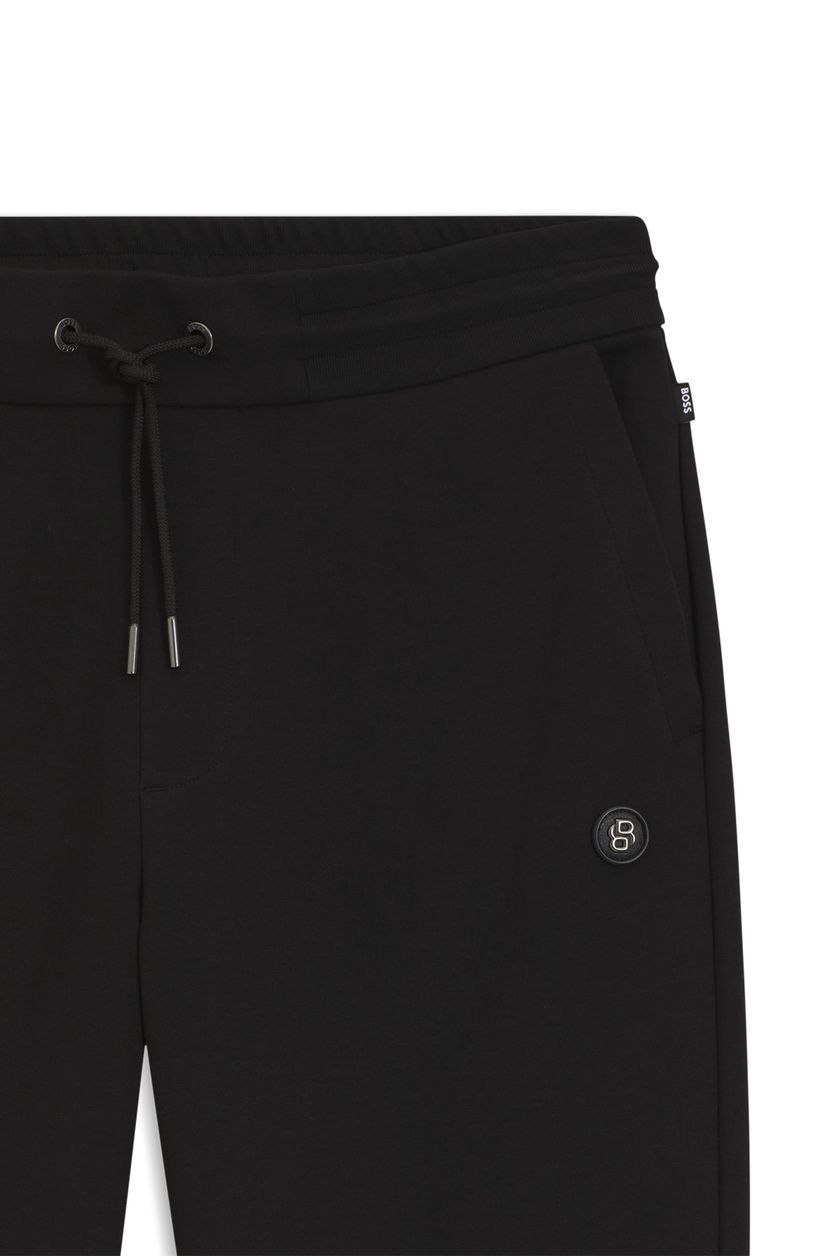 Teplákové kalhoty z bavlněné směsi s monogramem Double B - Black - galerie #1