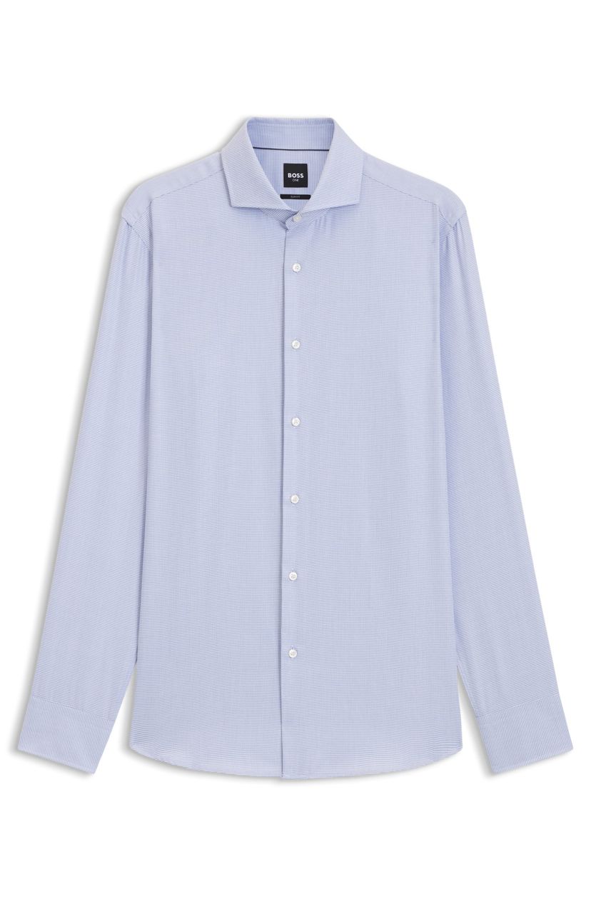 Košile slim fit z nemačkavé strukturované bavlny - Light/Pastel Blue