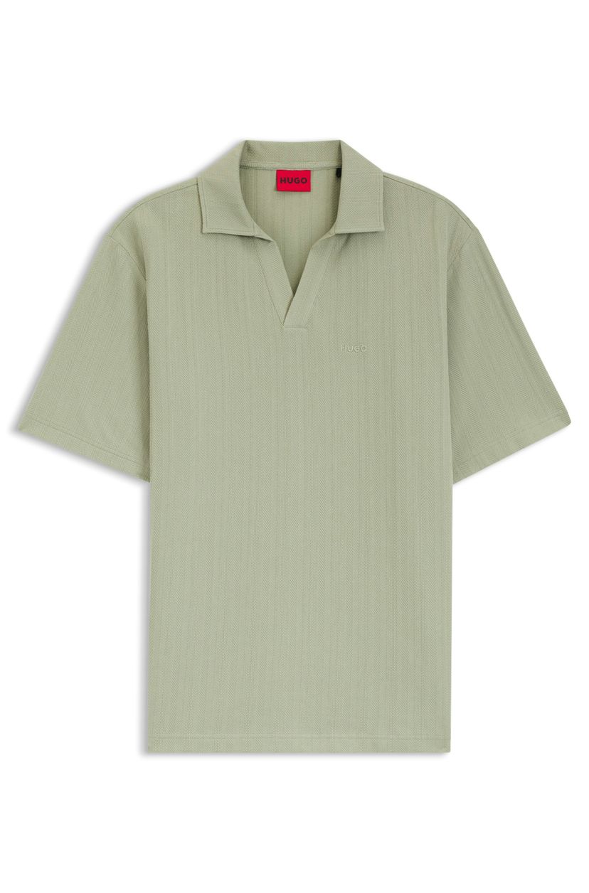 Polotričko s límečkem Johnny a žakárovým pruhem - Light/Pastel Green