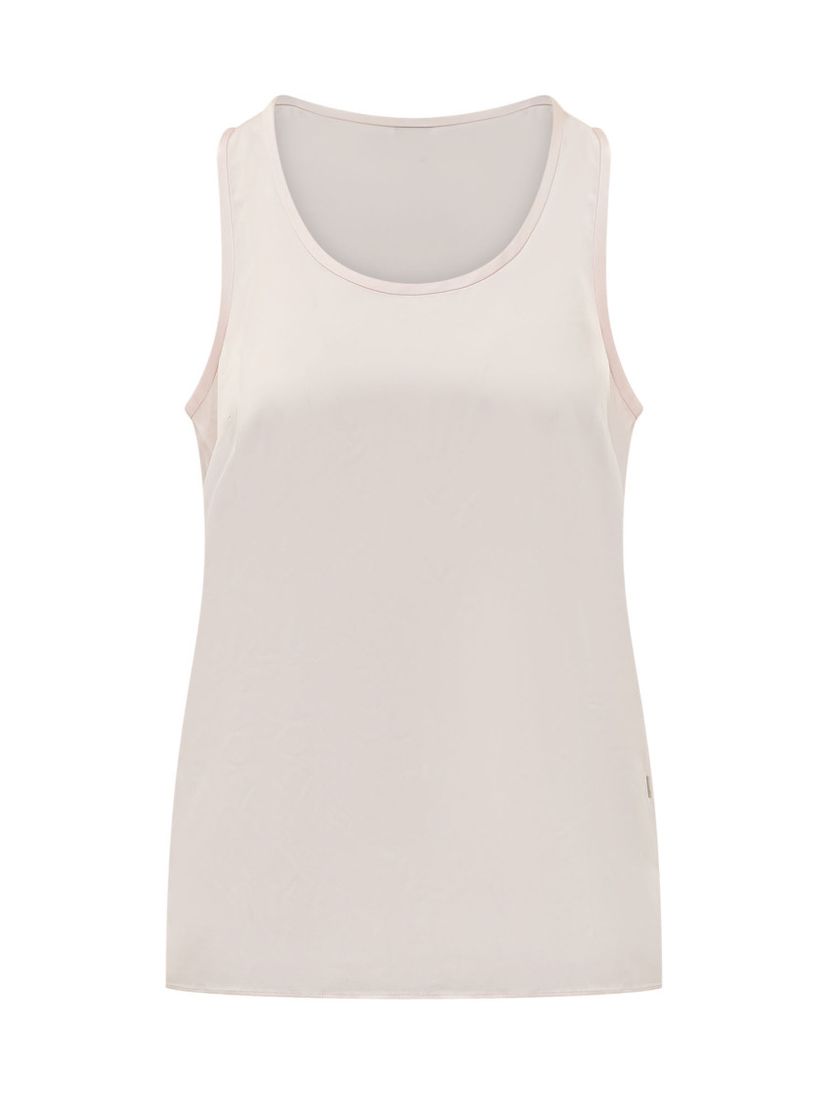 Top bez rukávů ze strečového hedvábí - Light/Pastel Pink