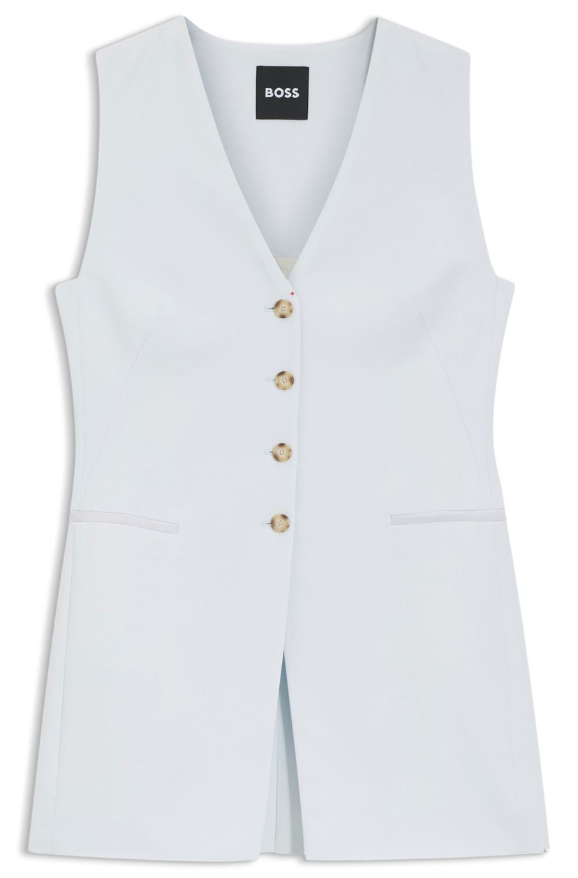 Úzký blazer bez rukávů - Open Blue