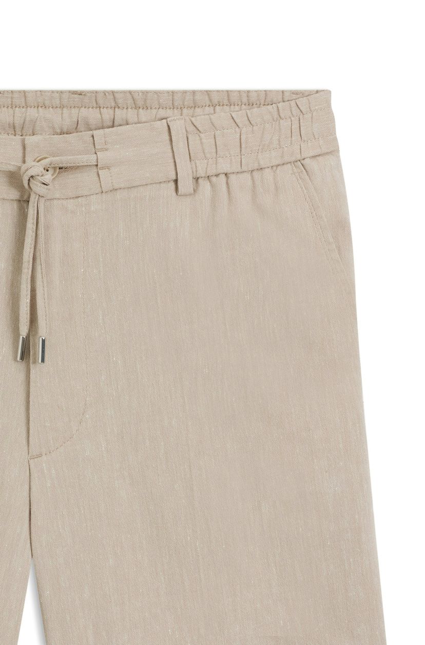 Moderní šortky ze směsi lnu - Open Beige - galerie #1