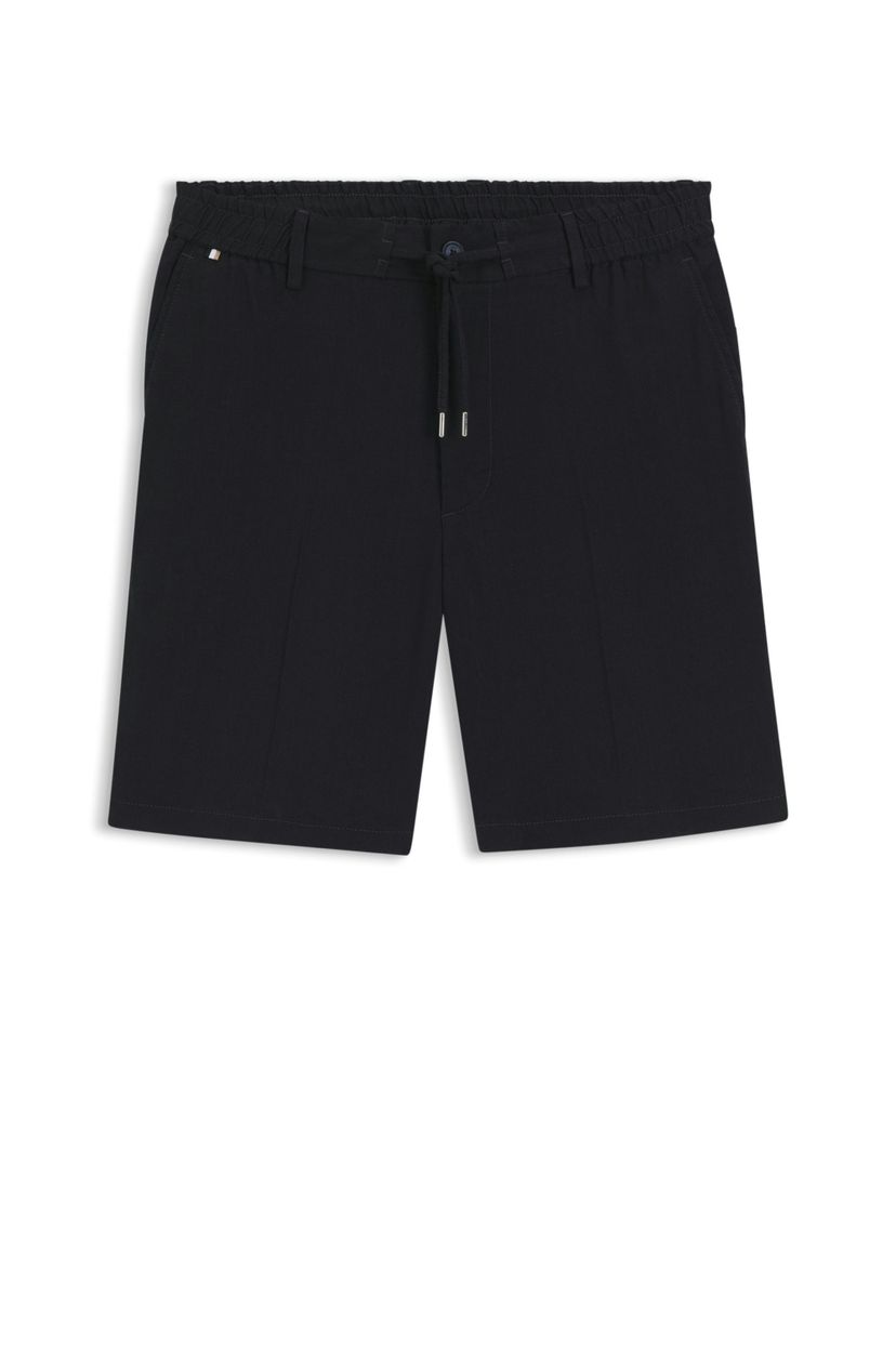 Moderní šortky ze směsi lnu - Dark Blue