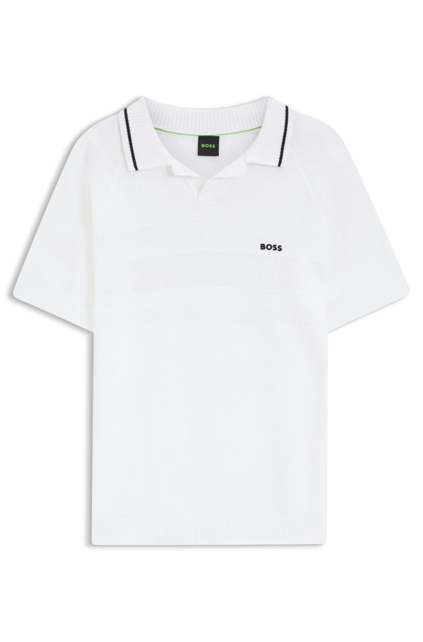 Bavlněný polo svetr s límečkem Johnny - White