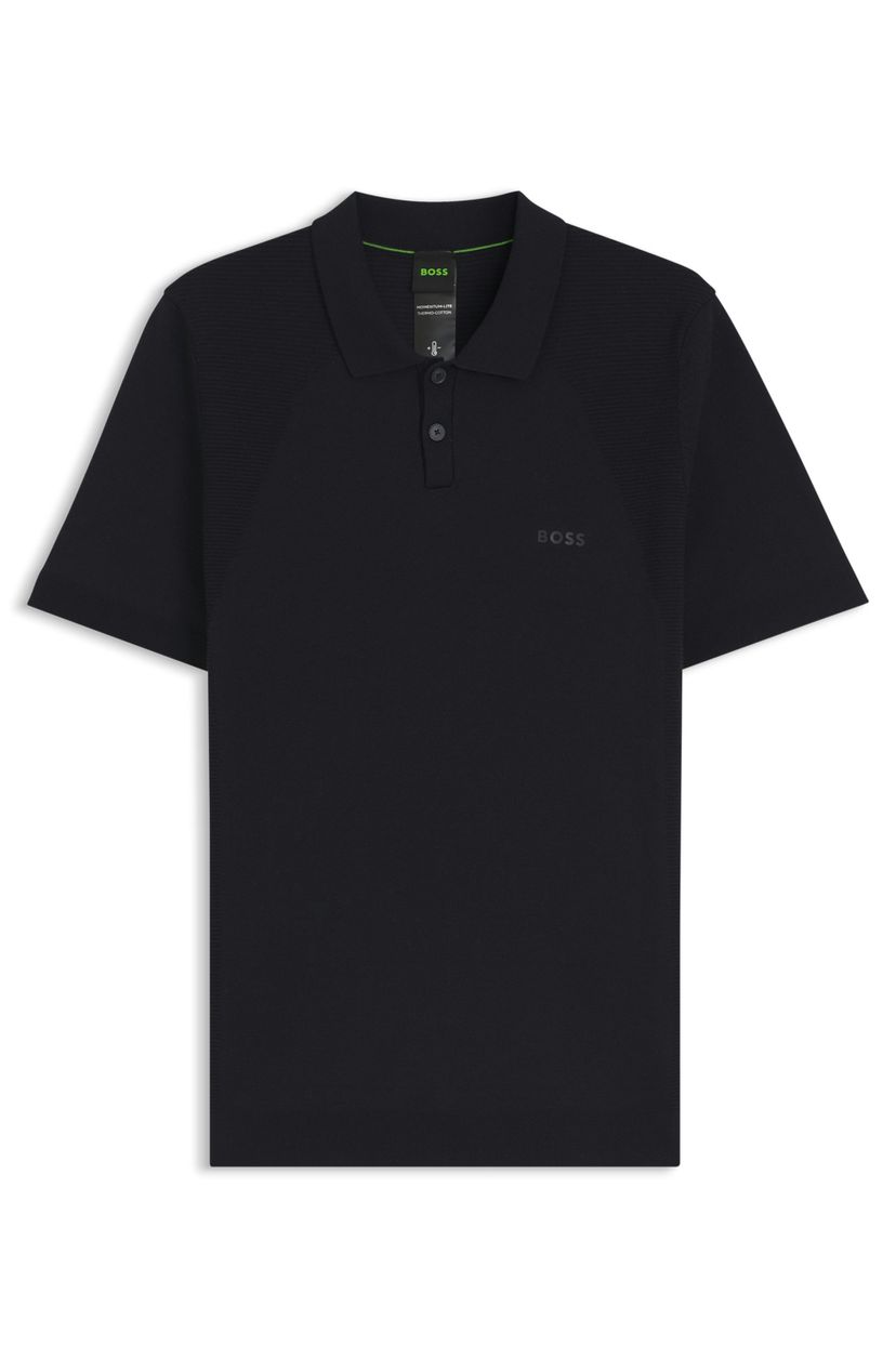 Polo tričko z bavlněné směsi s mapováním těla - Dark Blue