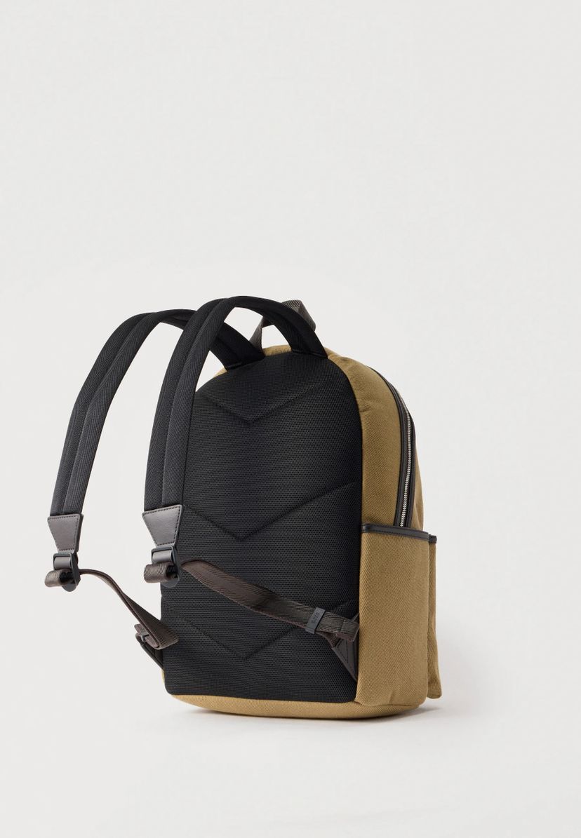 Plátěný batoh BOSS s logem - Dark Beige - galerie #1