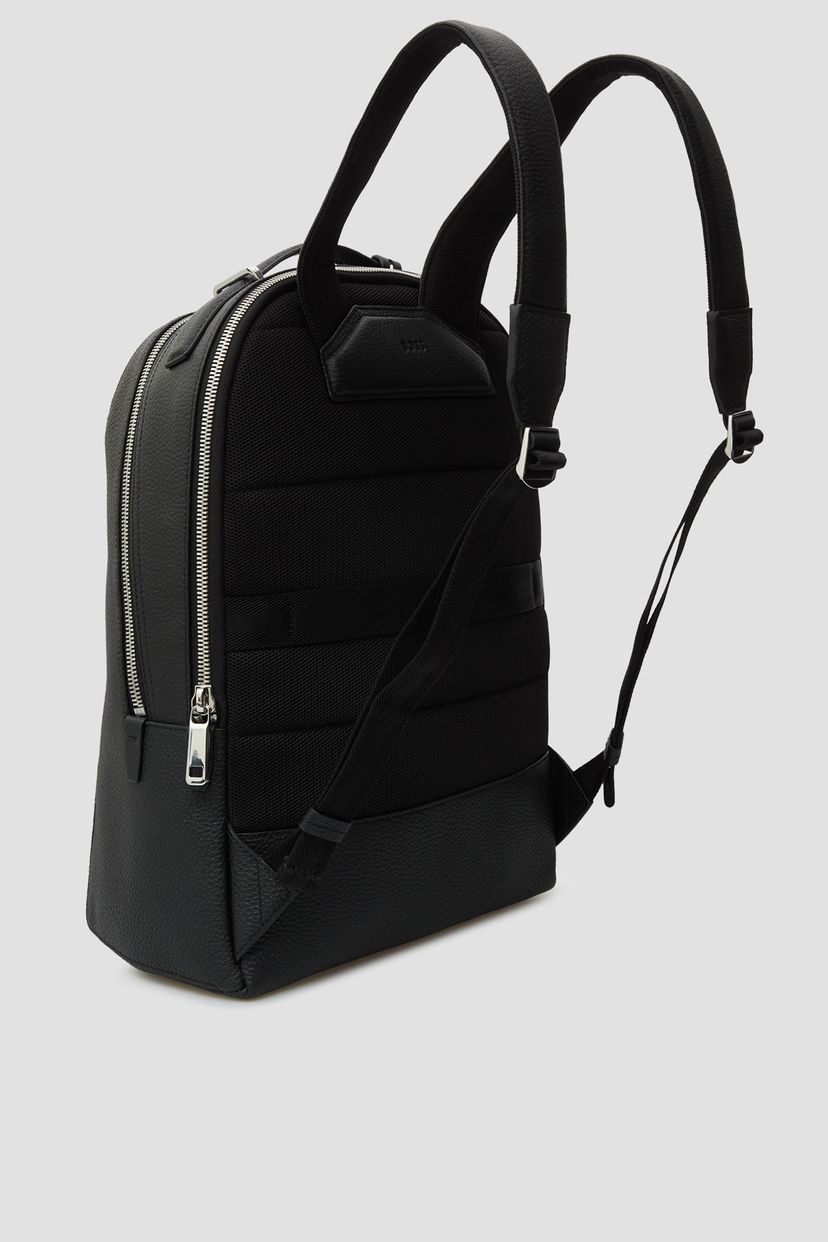 Kožený pánský batoh BOSS - Black - galerie #2