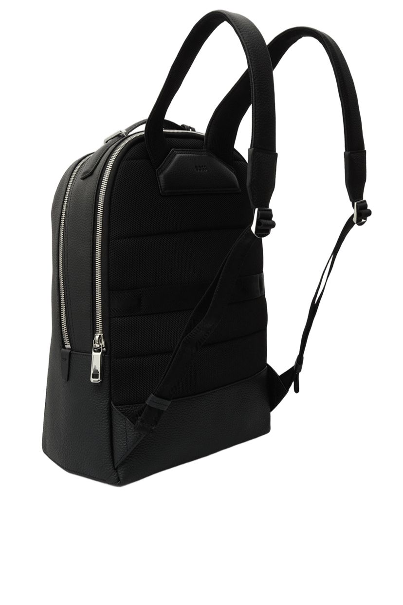 Kožený pánský batoh BOSS - Black - galerie #1