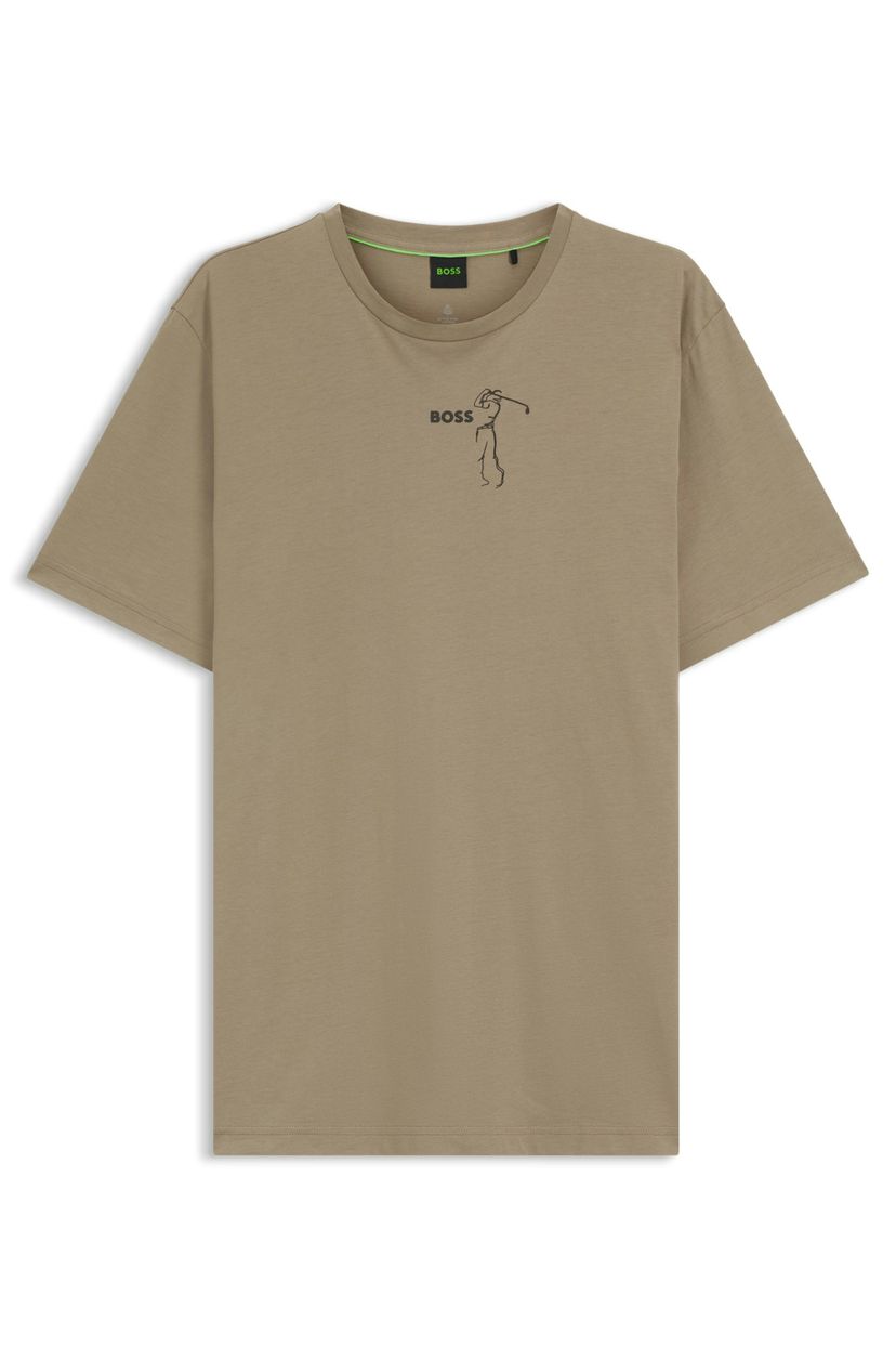 Bavlněné tričko odvádějící vlhkost s golfovým motivem - Light/Pastel Green