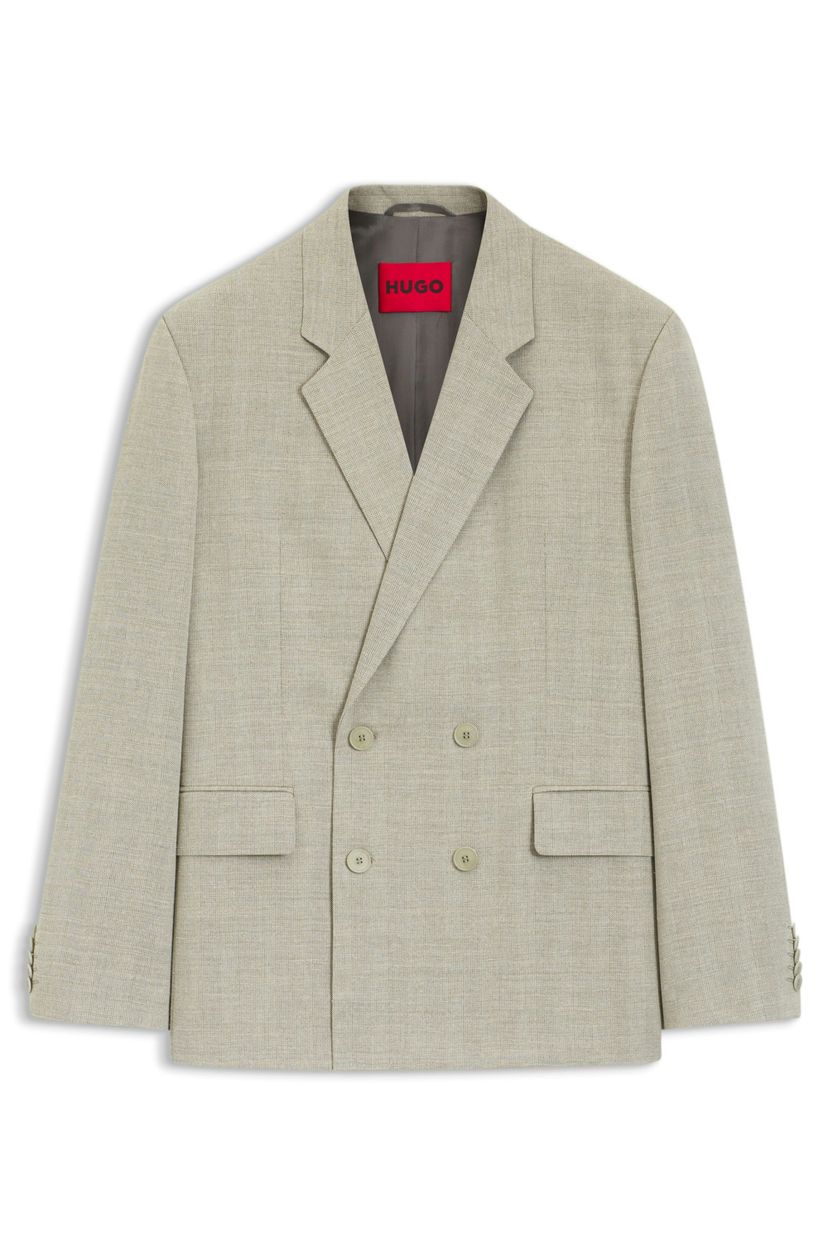 Moderní sako s výpletem rybí kosti - Light/Pastel Green
