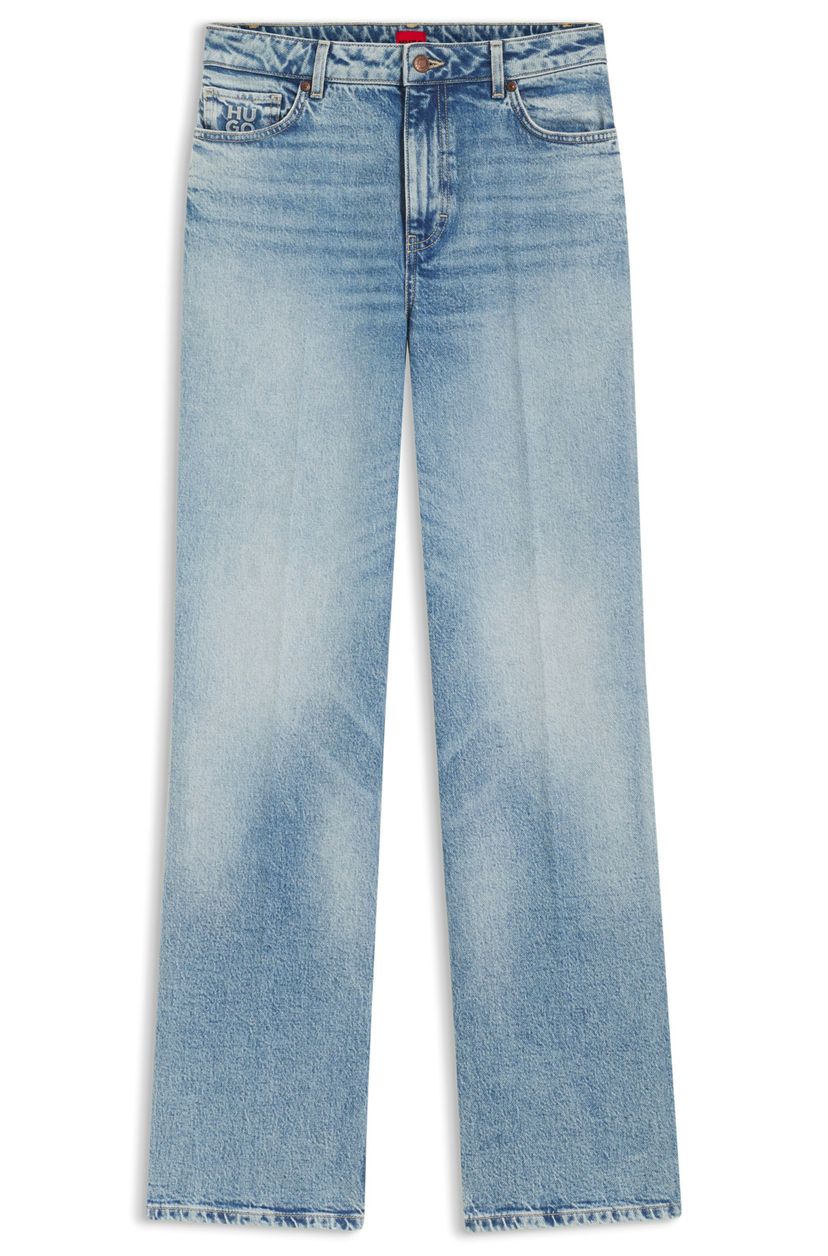 Džíny širokých nohavic z modrého strečového denimu - Bright Blue