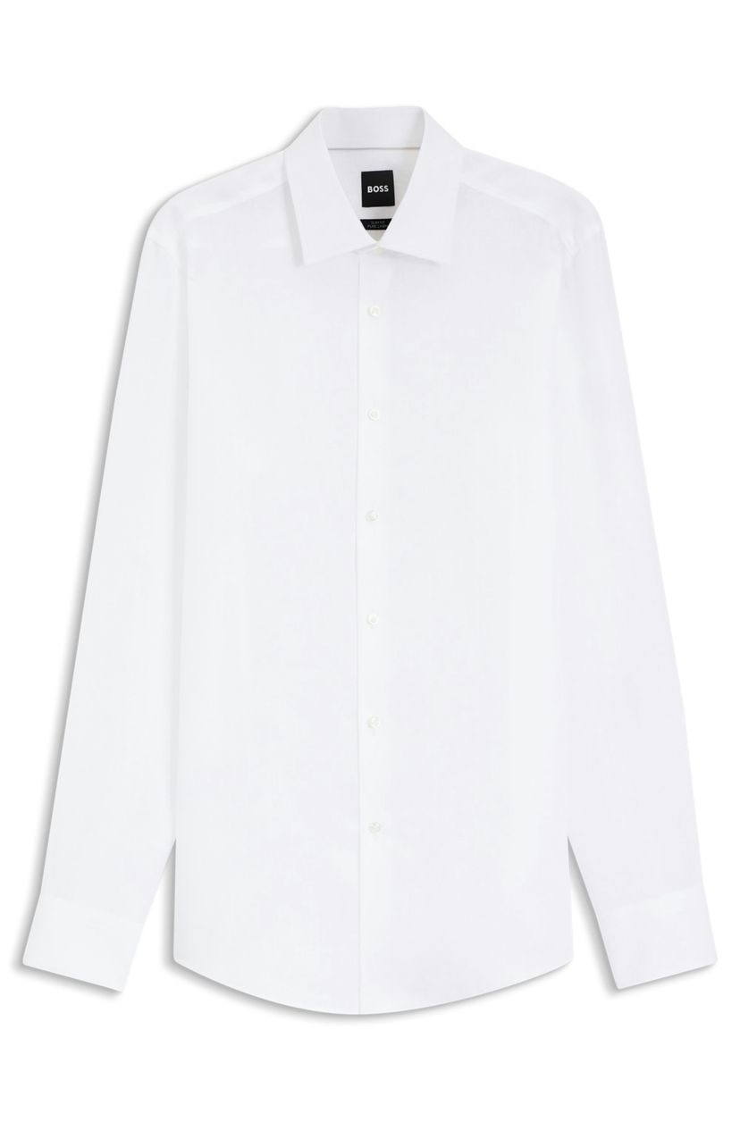 Košile slim fit z italského lnu - White