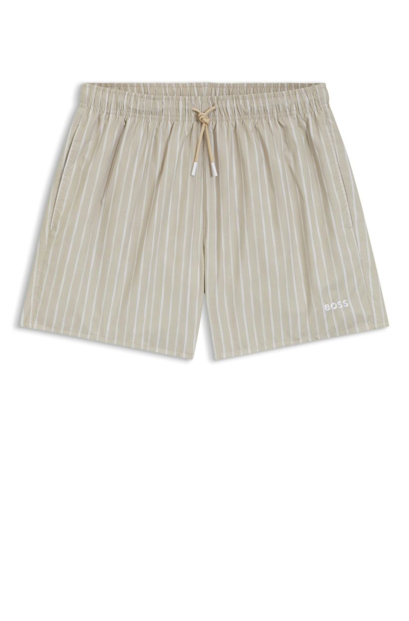 Potištěné plavecké šortky z rychleschnoucí látky - Light Beige