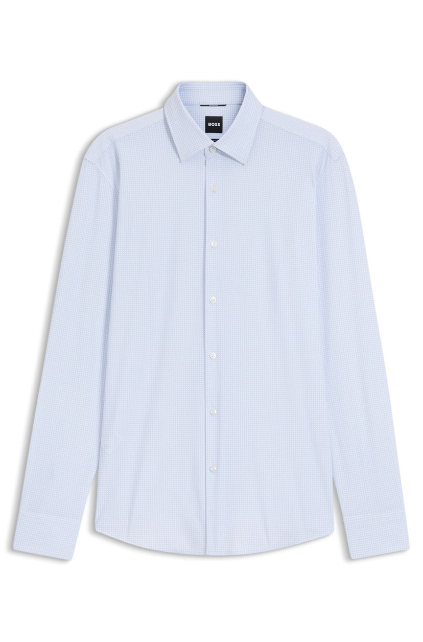 Košile slim fit z potištěného strečového žerzeje - Light/Pastel Blue