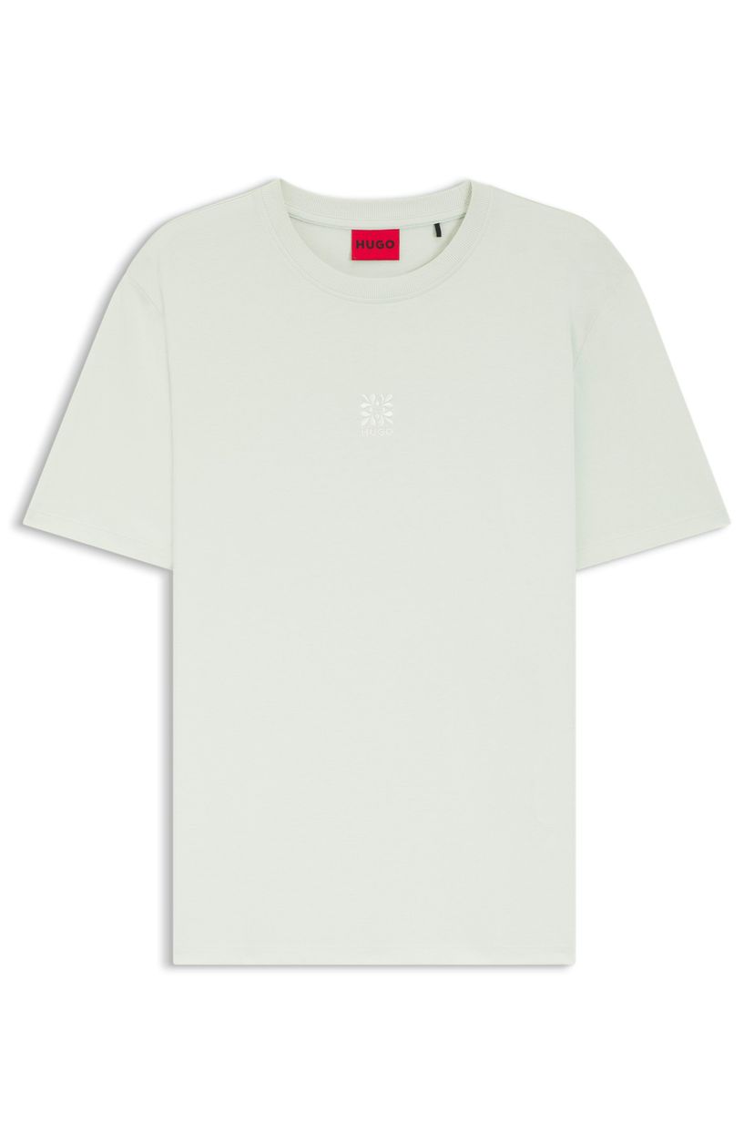 Bavlněné tričko s vyšívaným logem - Light/Pastel Green