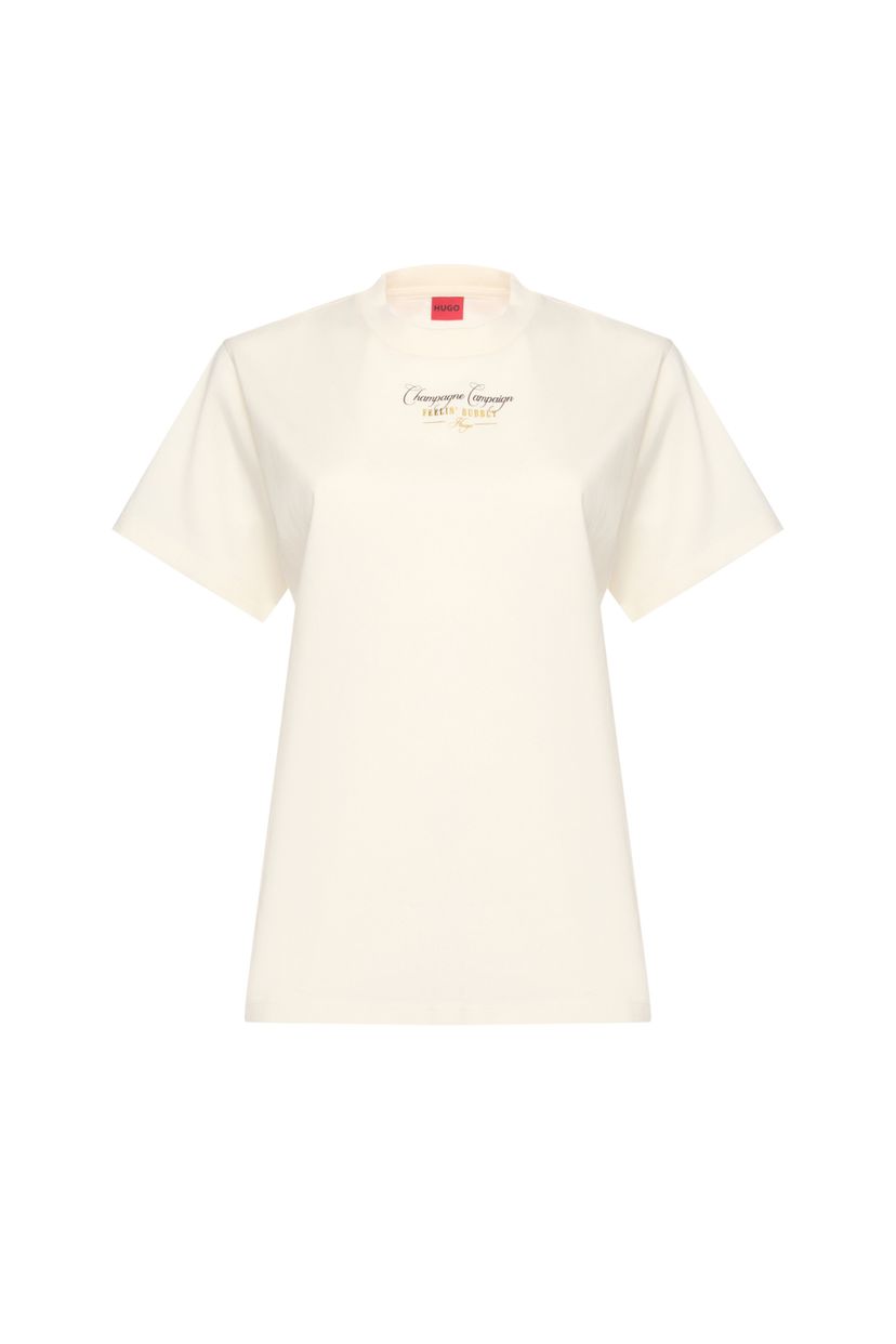 Bavlněné tričko s logem - Open White