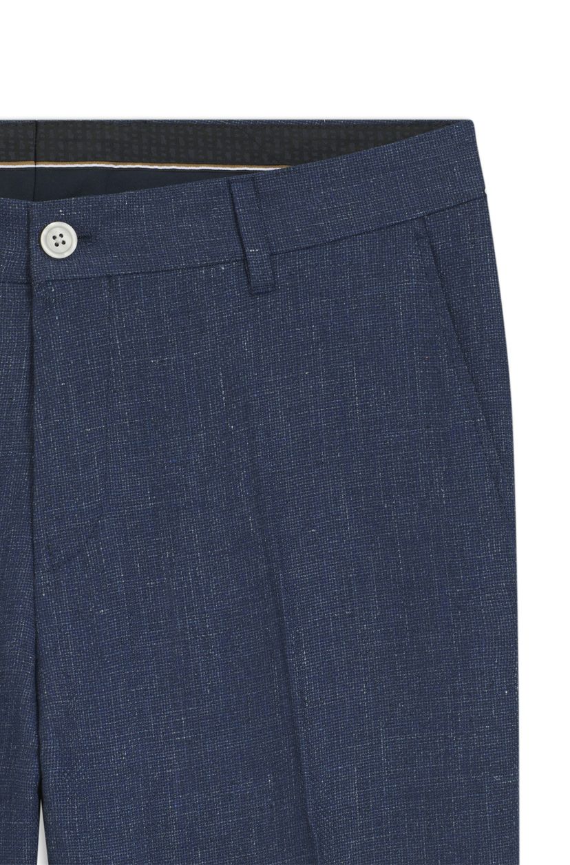Kalhoty slim fit z lněné směsi - Open Blue - galerie #1