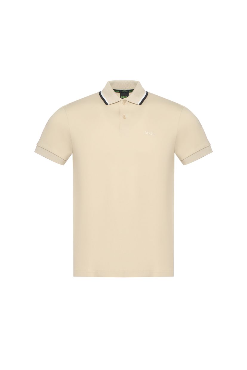 Polotričko Paddy slim fit z interlockové bavlny - Light Beige