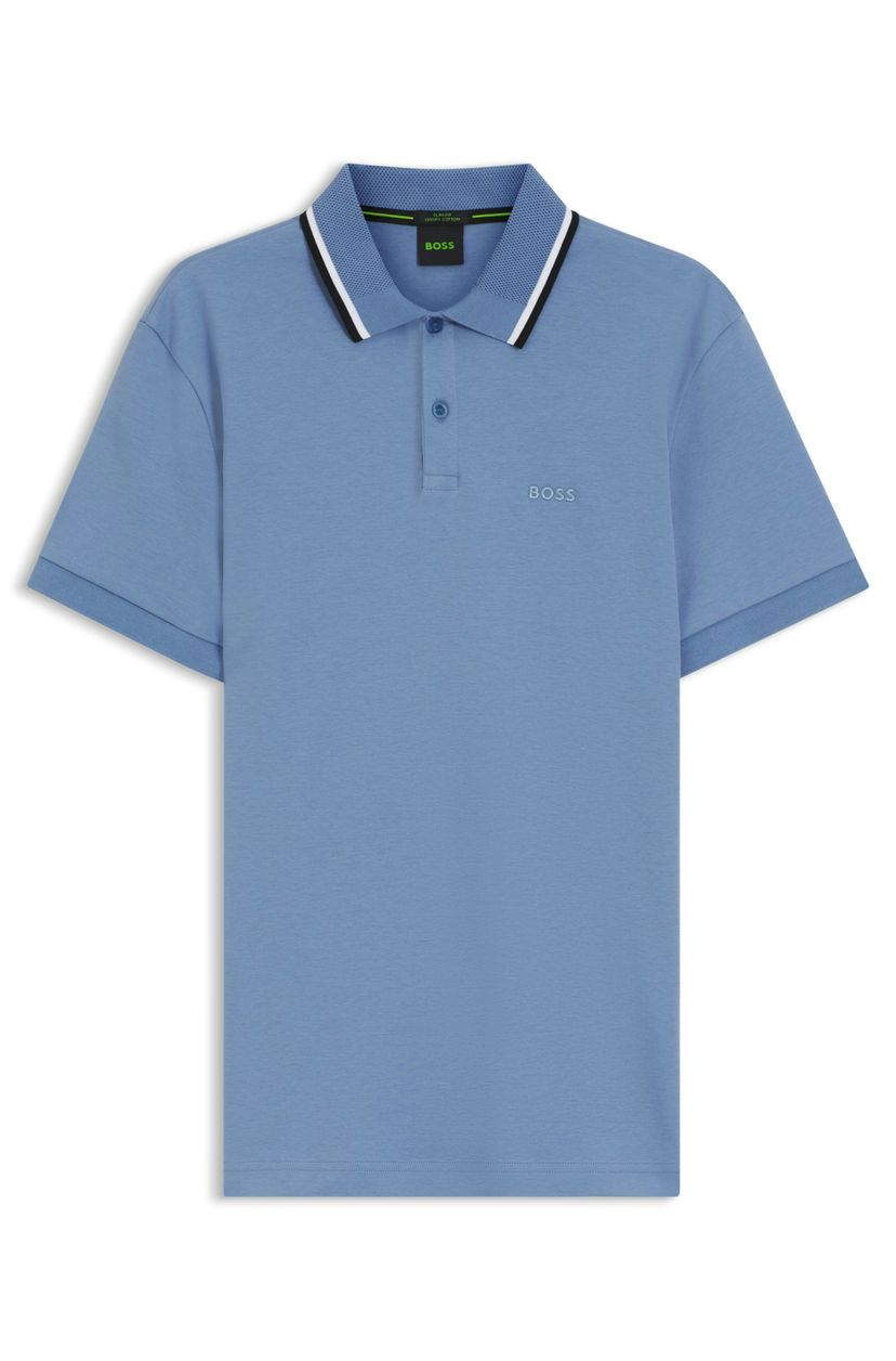 Polotričko Paddy slim fit z interlockové bavlny - Light/Pastel Blue