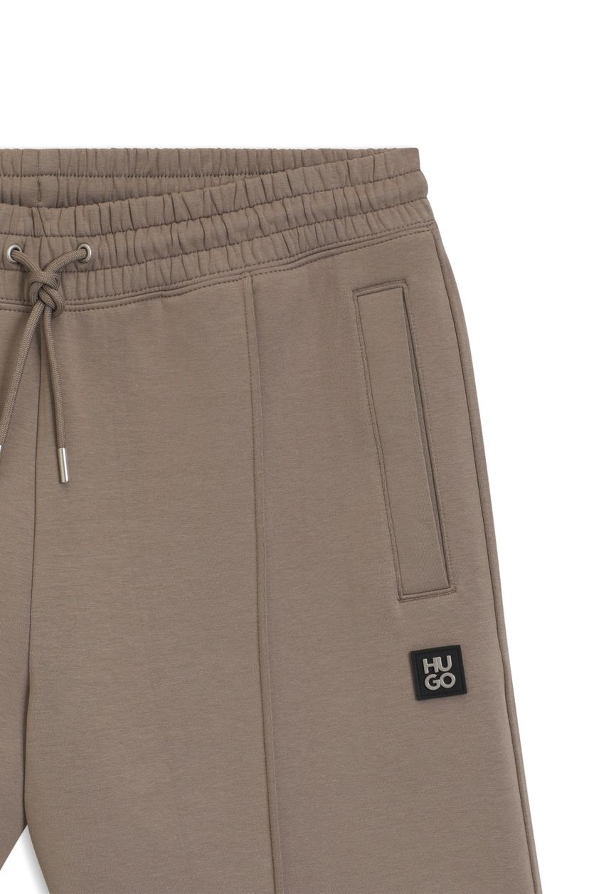 Šortky z bavlněné směsi s lemováním s vrstveným logem - Light/Pastel Brown - galerie #1