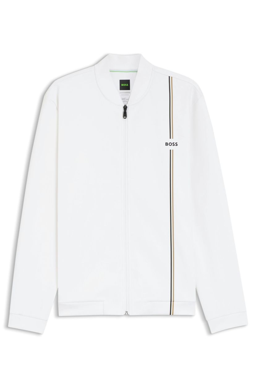 Aktivní mikina na zip s odvodem vlhkosti - White