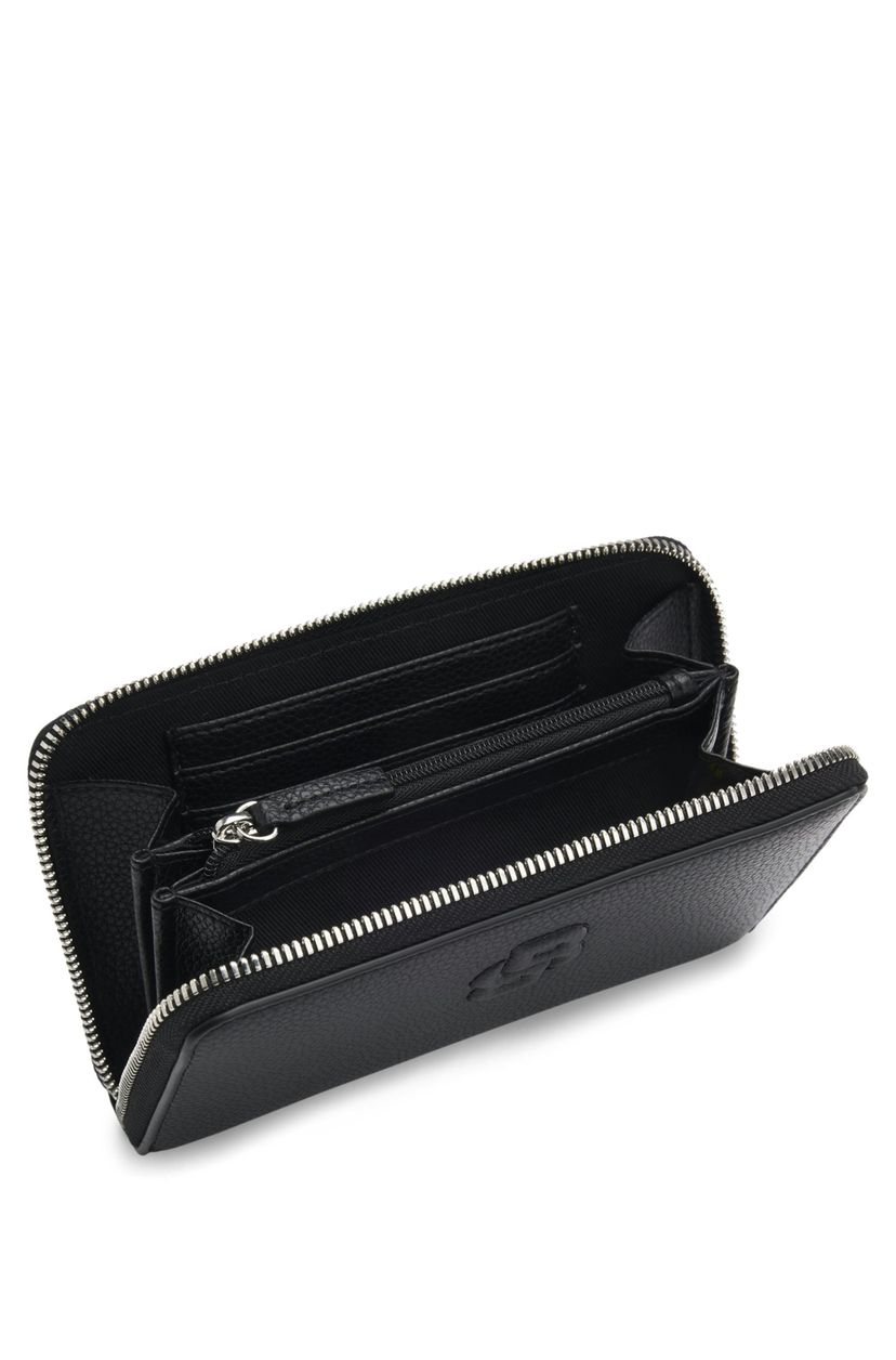 Peněženka se zrnitým zipem a monogramem Double B - Black - galerie #1
