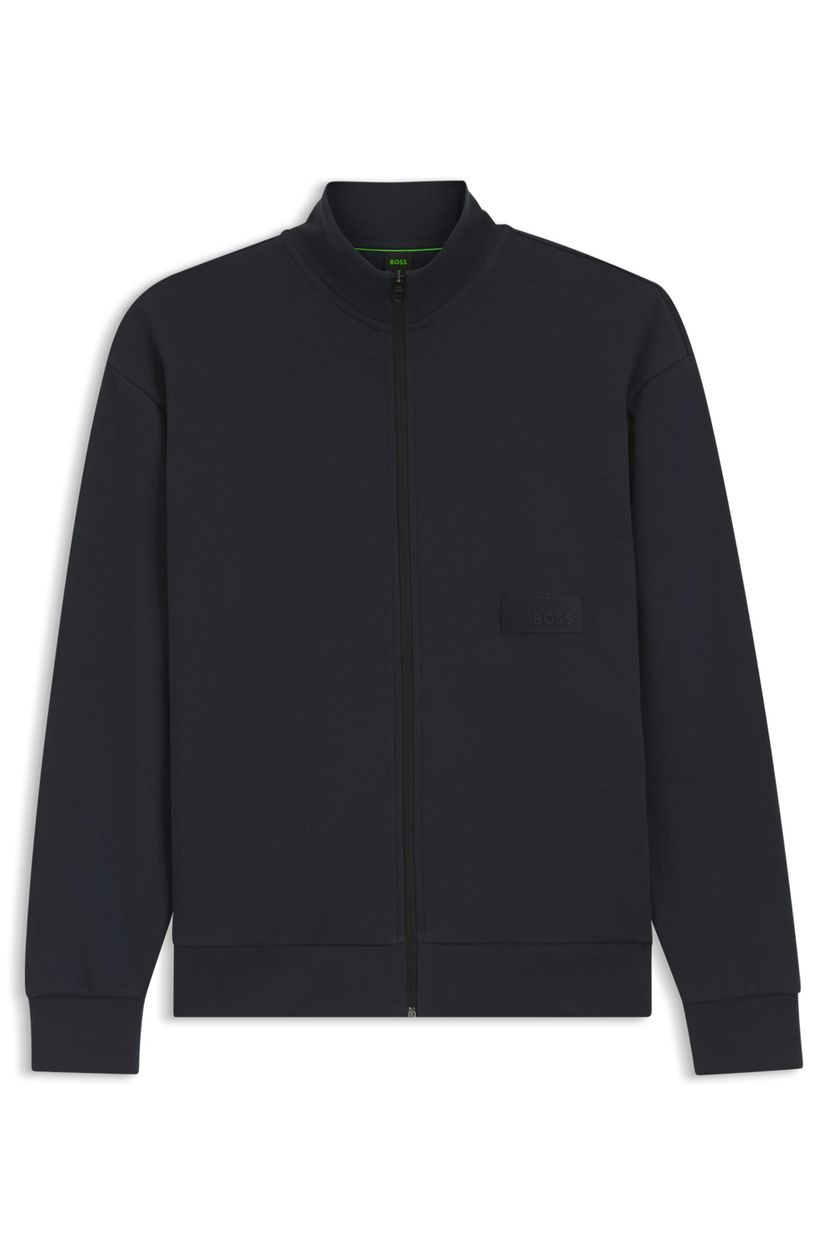 Mikina volného střihu z prémiového francouzského froté - Dark Blue