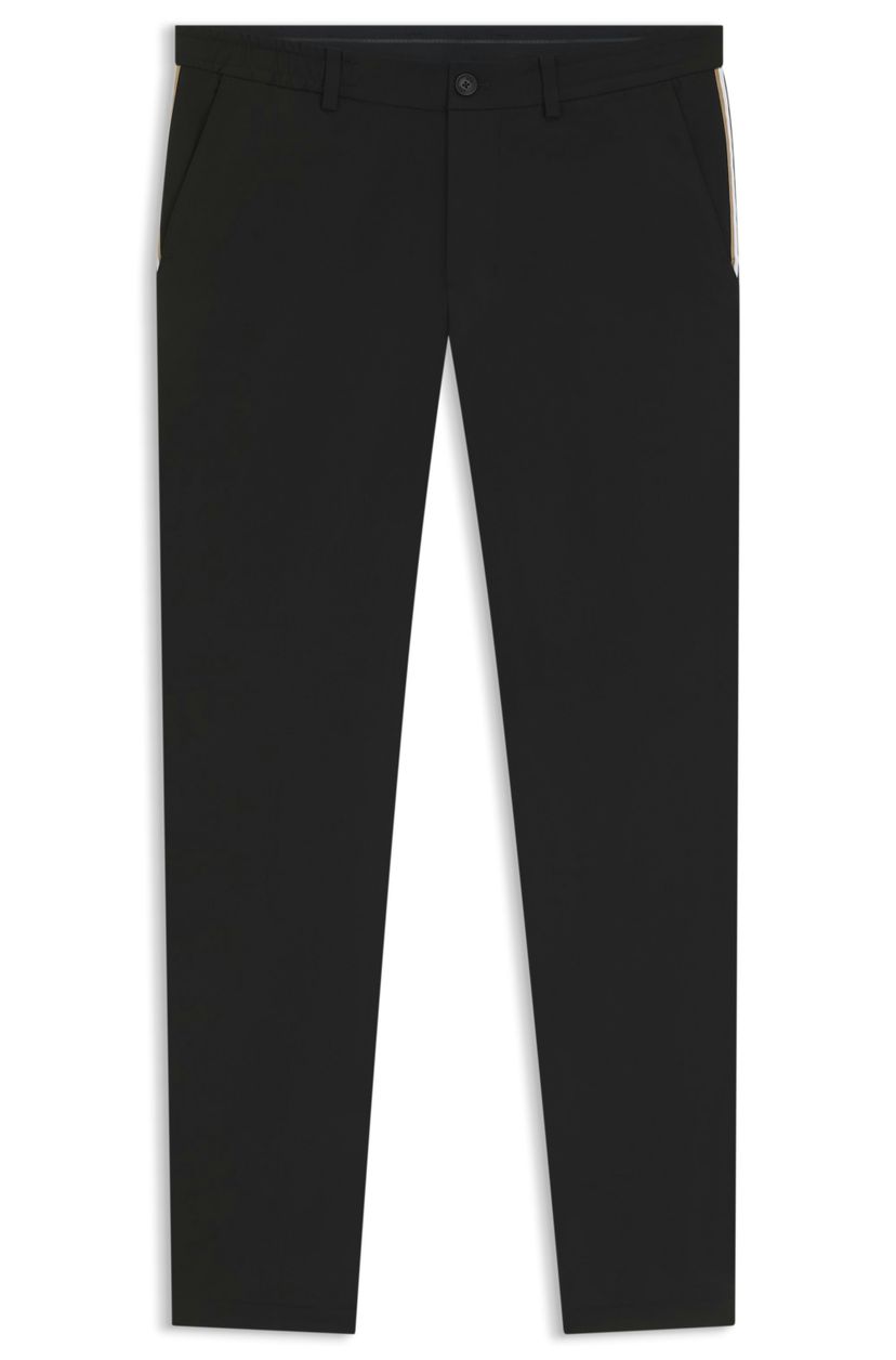 Kalhoty regular střihu z voděodolné strečové tkaniny - Black