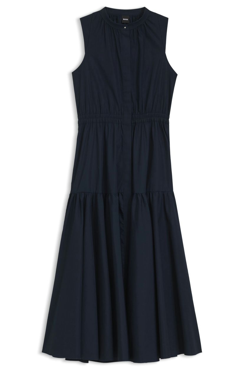 Šaty bez rukávů z bavlněného poplínu - Dark Blue