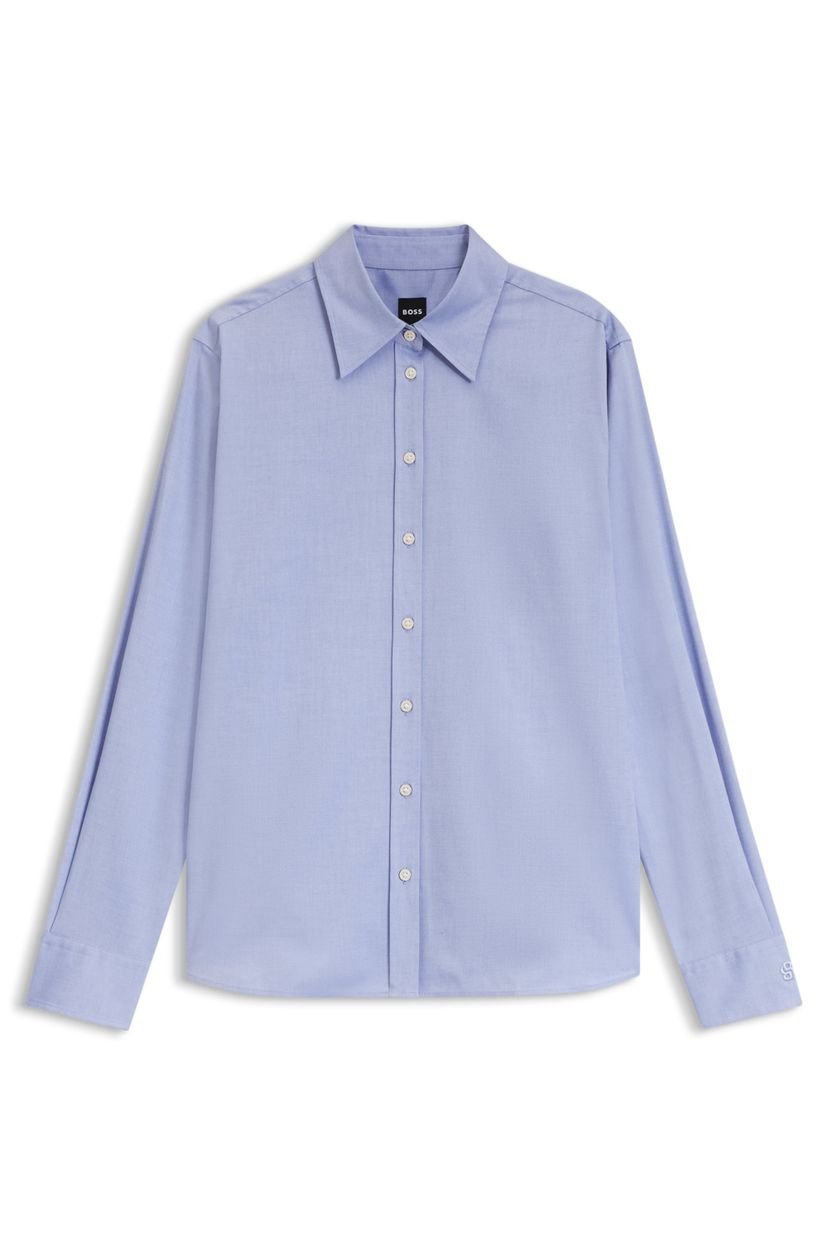Halenka regular střihu z oxfordské bavlny - Light/Pastel Purple