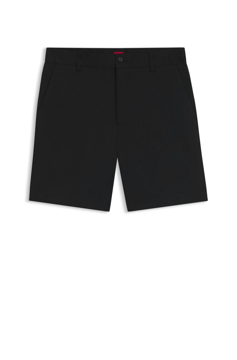 Šortky slim fit z mercerované strečové bavlny - Black