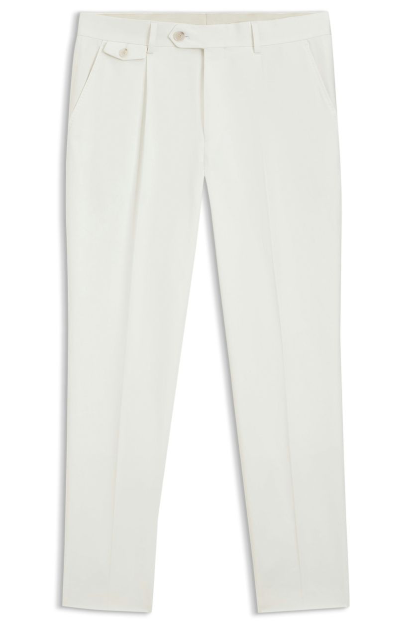 Kalhoty zúženého střihu ze směsi bavlny - Open White