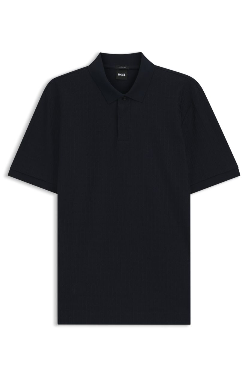 Bavlněné polotričko s geometrickým žakárovým vzorem - Dark Blue