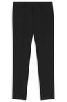 Kalhoty slim fit ze vzorované panenské vlny - Black