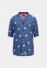 Košile volného střihu s květinovým potiskem - Medium Blue