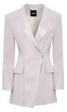 Dlouhý slim fit blazer se skrytým zapínáním - Light/Pastel Pink