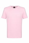 Tričko regular střihu z bavlny a lnu - Open Pink