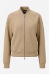 Volná mikina na zip z potápěčského žerzeje - Beige Overflow