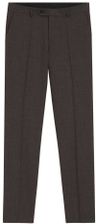 Oblekové kalhoty BOSS BY BECKHAM slim fit z vlněné směsi - Dark Brown