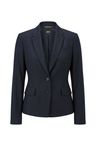 Úzký blazer ze strečového gabardénu - Dark Blue