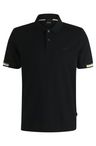 Polo tričko regular střihu s pogumovaným logem - Black