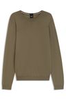Svetr slim fit z merino vlny - Open Brown