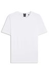 Tričko slim fit z mercerizované bavlny - White