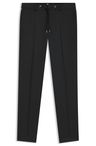 Kalhoty BOSS ONE slim fit z panenské vlny serge - Black